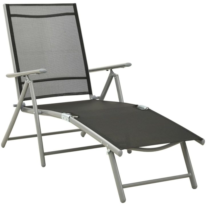Loungegrupp för trädgården 9 delar silver och svart vidaXL – bild 5