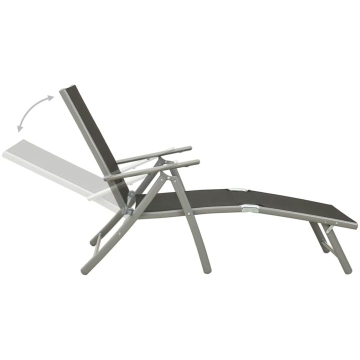 Loungegrupp för trädgården 9 delar silver och svart vidaXL – bild 6
