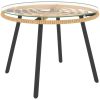 Loungegrupp för trädgården med beige dynor 3 delar konstrotting vidaXL – miniatyr 8