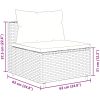 Loungegrupp för trädgården med dynor 11 delar konstrotting brun vidaXL – miniatyr 11