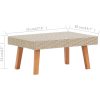 Loungegrupp för trädgården med dynor 2 delar konstrotting beige vidaXL – miniatyr 11