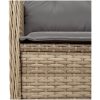 Loungegrupp för trädgården med dynor 3 delar konstrotting beige vidaXL 90 x 55 x 40/71 cm – miniatyr 7