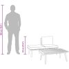 Loungegrupp för trädgården med dynor 3 delar massivt akaciaträ vidaXL – miniatyr 10