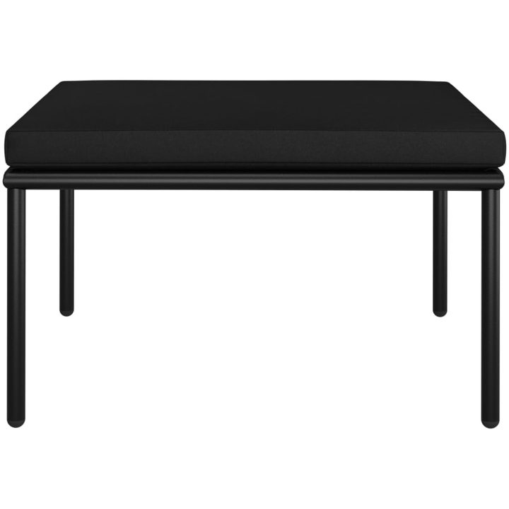 Loungegrupp för trädgården med dynor 3 delar svart PVC vidaXL – bild 6