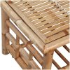 Loungegrupp för trädgården med dynor 4 delar bambu vidaXL – miniatyr 11