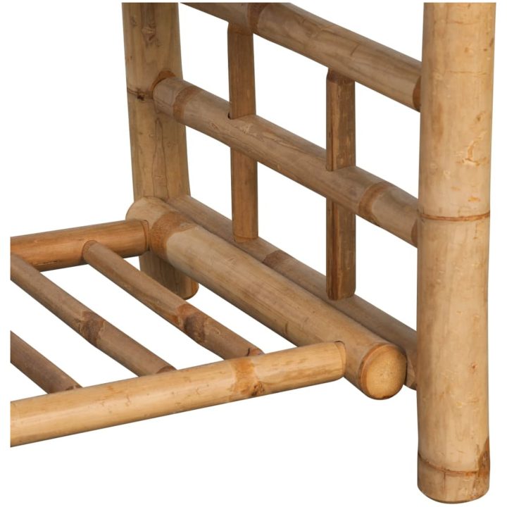 Loungegrupp för trädgården med dynor 4 delar bambu vidaXL – bild 12
