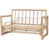 Loungegrupp för trädgården med dynor 4 delar bambu vidaXL – miniatyr 4
