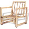 Loungegrupp för trädgården med dynor 4 delar bambu vidaXL – miniatyr 7