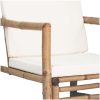 Loungegrupp för trädgården med dynor 4 delar bambu vidaXL – miniatyr 8