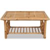 Loungegrupp för trädgården med dynor 4 delar bambu vidaXL – miniatyr 10