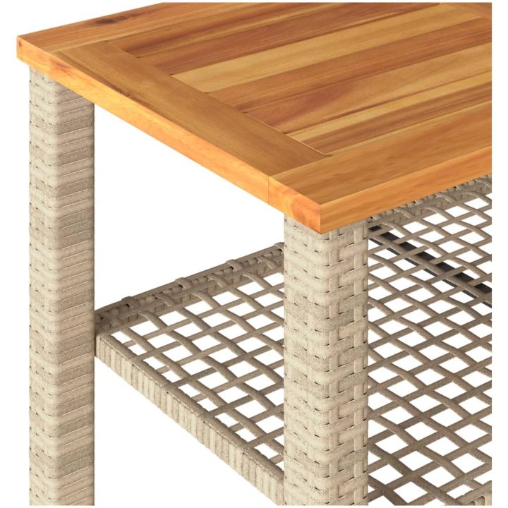 Loungegrupp för trädgården med dynor 4 delar konstrotting beige vidaXL – bild 11