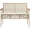 Loungegrupp för trädgården med dynor 4 delar konstrotting beige vidaXL – miniatyr 5