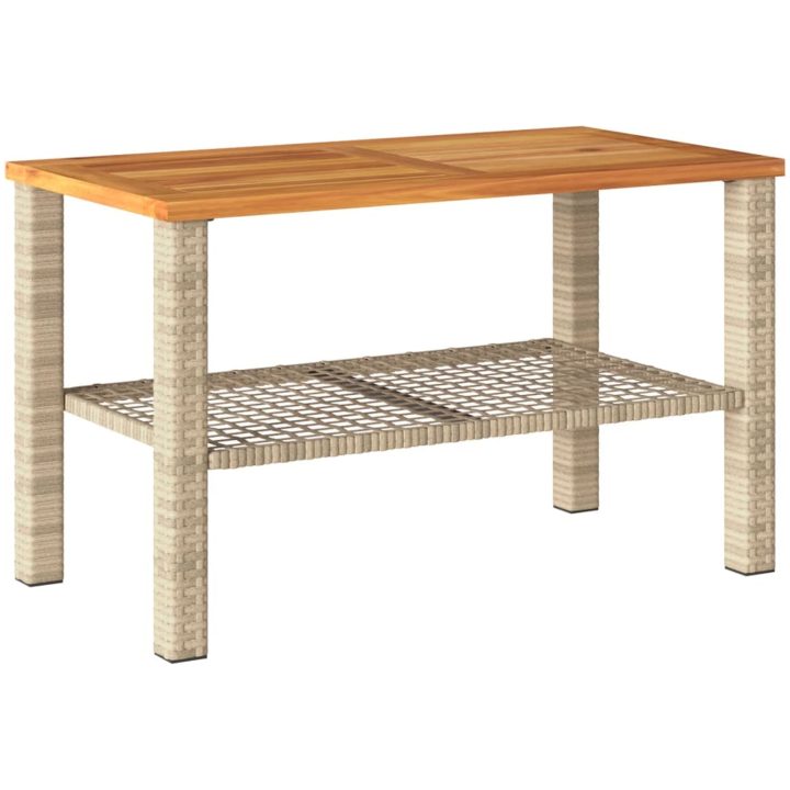 Loungegrupp för trädgården med dynor 4 delar konstrotting beige vidaXL – bild 8