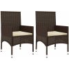 Loungegrupp för trädgården med dynor 4 delar konstrotting brun vidaXL – miniatyr 7