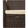Loungegrupp för trädgården med dynor 4 delar konstrotting brun vidaXL – miniatyr 9