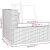 Loungegrupp för trädgården med dynor 4 delar konstrottning brun vidaXL – miniatyr 10