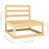 Loungegrupp för trädgården med dynor 4 delar massiv furu vidaXL – miniatyr 9