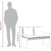 Loungegrupp för trädgården med dynor 4 delar mixbeige vidaXL – miniatyr 9