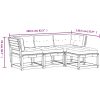Loungegrupp för trädgården med dynor 4 delar vit massiv furu vidaXL – miniatyr 9