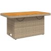 Loungegrupp för trädgården med dynor 5 delar konstrotting beige vidaXL – miniatyr 7