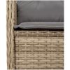Loungegrupp för trädgården med dynor 5 delar konstrotting beige vidaXL – miniatyr 10