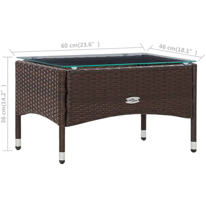 Loungegrupp för trädgården med dynor 5 delar konstrotting brun vidaXL – bild 12