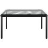 Loungegrupp för trädgården med dynor 5 delar svart PVC vidaXL – miniatyr 5