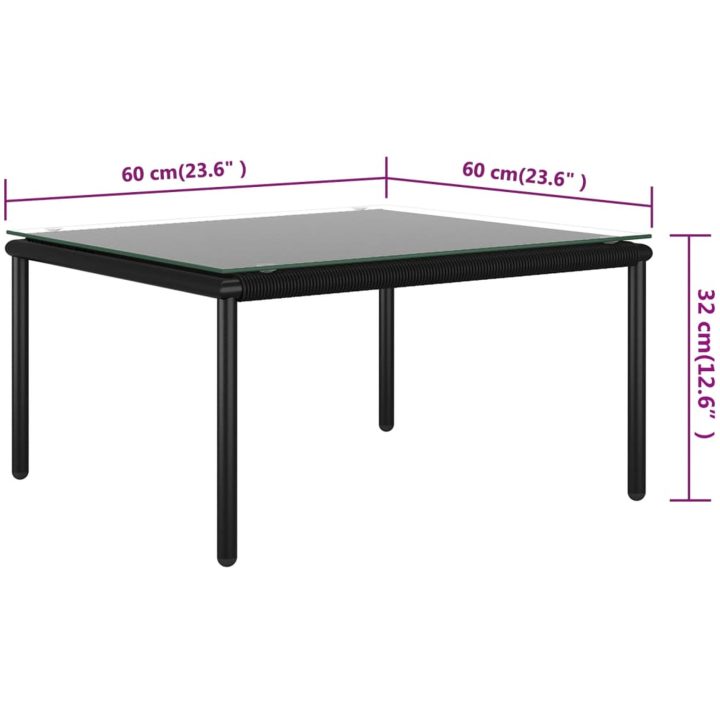Loungegrupp för trädgården med dynor 5 delar svart PVC vidaXL – bild 10