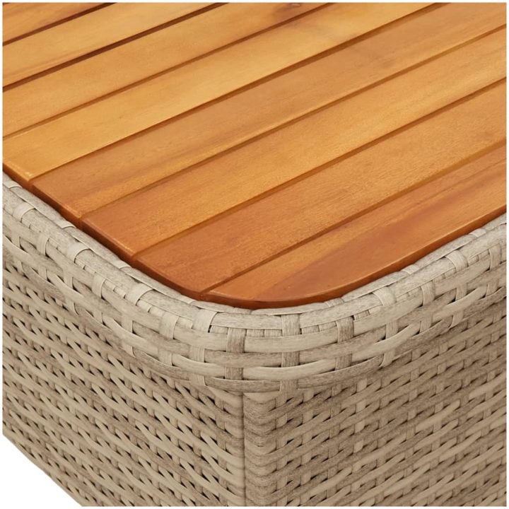 Loungegrupp för trädgården med dynor 6 delar konstrotting beige vidaXL – bild 10