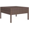 Loungegrupp för trädgården med dynor 6 delar konstrotting brun vidaXL – miniatyr 5