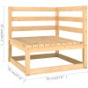 Loungegrupp för trädgården med dynor 6 delar massiv furu vidaXL – miniatyr 8