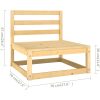 Loungegrupp för trädgården med dynor 6 delar massiv furu vidaXL – miniatyr 9