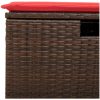 Loungegrupp för trädgården med dynor 8 delar brun konstrotting vidaXL – miniatyr 10