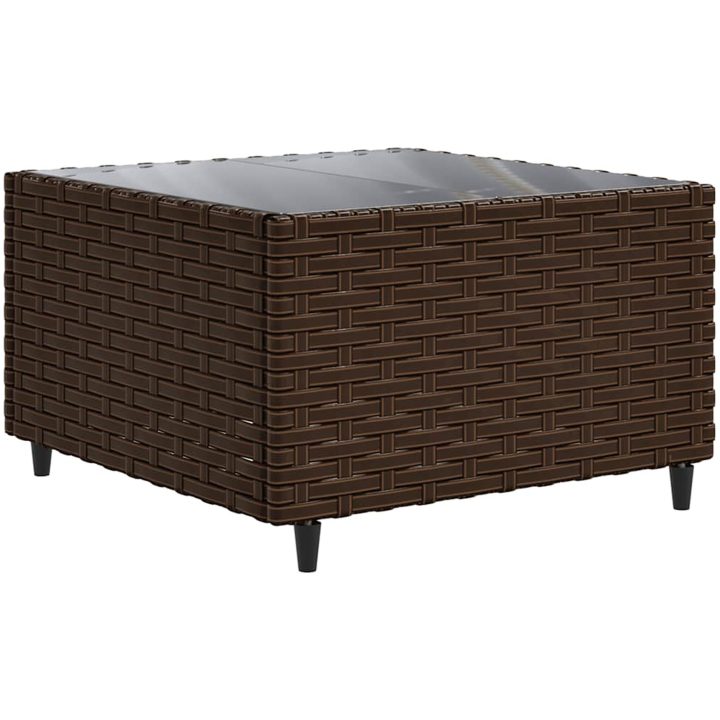 Loungegrupp för trädgården med dynor 8 delar konstrotting brun vidaXL – bild 4