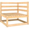 Loungegrupp för trädgården med dynor 8 delar massiv furu vidaXL – miniatyr 4