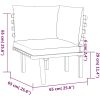 Loungegrupp för trädgården med dynor 8 delar massivt akaciaträ vidaXL – miniatyr 10