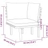 Loungegrupp för trädgården med dynor 9 delar akaciaträ vidaXL – miniatyr 10