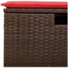 Loungegrupp för trädgården med dynor 9 delar konstrotting brun vidaXL – miniatyr 11