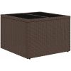 Loungegrupp för trädgården med dynor 9 delar konstrotting brun vidaXL – miniatyr 6