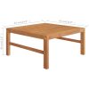 Loungegrupp för trädgården med grå dynor 4 delar massiv teak vidaXL – miniatyr 8