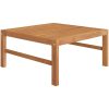 Loungegrupp för trädgården med gräddvita dynor 3 delar teak vidaXL – miniatyr 6