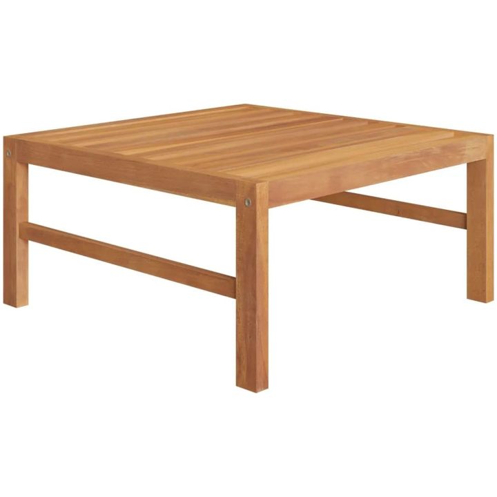 Loungegrupp för trädgården med mörkgrå dynor 2 delar teak vidaXL – bild 4