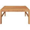 Loungegrupp för trädgården med mörkgrå dynor 2 delar teak vidaXL – miniatyr 5