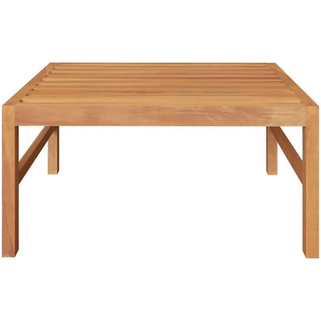 Loungegrupp för trädgården med mörkgrå dynor 2 delar teak vidaXL – bild 5