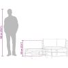 Loungegrupp för trädgården med mörkgråa dynor 2 delar bambu vidaXL – miniatyr 12