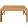 Loungegrupp för trädgården med mörkgråa dynor 3 delar teak vidaXL – miniatyr 7
