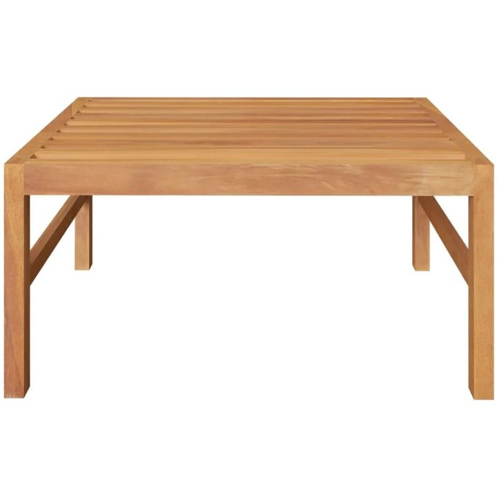 Loungegrupp för trädgården med mörkgråa dynor 3 delar teak vidaXL – bild 7