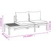 Loungegrupp för trädgården med mörkgråa dynor 5 delar akacia vidaXL – miniatyr 11