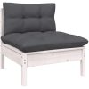 Loungegrupp med antracit dynor 13 delar massiv furu vidaXL – miniatyr 6