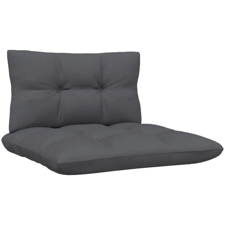Loungegrupp med antracit dynor 13 delar massiv furu vidaXL – bild 7